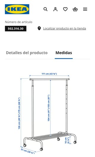 Burro Perchero RiGGA Ikea Blanco