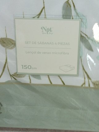 Juego Sábanas 150cm 4 Piezas Microfibra