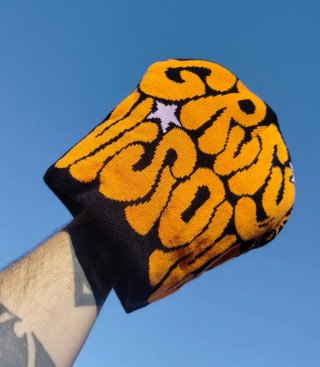 Gorro Beani Grimy Visions Streetwear Naranja Negro