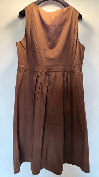 Abito smanicato Vintage Dressing marrone