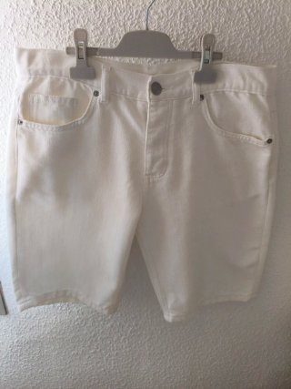 Pantalón vaquero blanco hombre