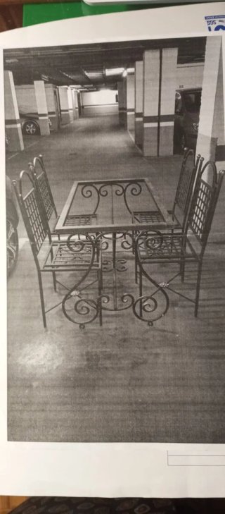 Mesa y 4 Sillas Forja Artesanas