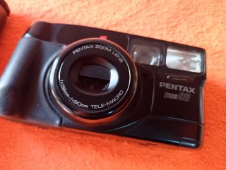 Cámara Pentax Zoom 90 Carrete Negra