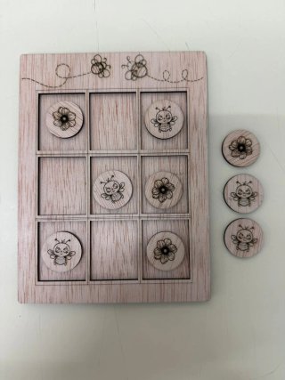Juego de mesa infantil de madera 3 en raya