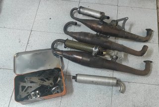 Juego tubos escape scooter minarelli
