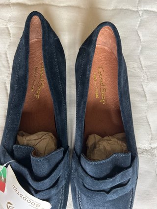 Mocasines de piel azul marino Goodstep