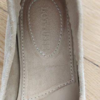 Mocasines ante beige mujer