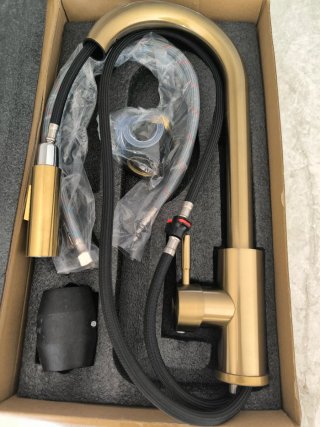 Rubinetto da Cucina Smontabile Oro Spazzolato