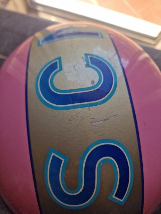 Casco donna Napoli rosa e blu