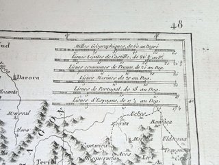 1780 Antiguo mapa Extremadura, Castilla, Valencia