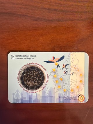 Moneda 2 Euro Bélgica Presidencia UE 2024