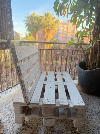 Sofá de Palets y conjunto Cojines Grises NUEVOS
