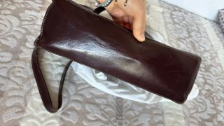 Borsa tote in pelle marrone