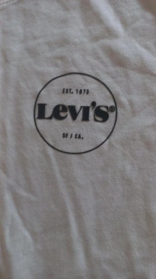 Camiseta Levi's Relaxed Fit Logo Circular Blanca