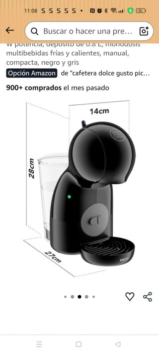 Cafetera Dolce Gusto Piccolo XS Negra