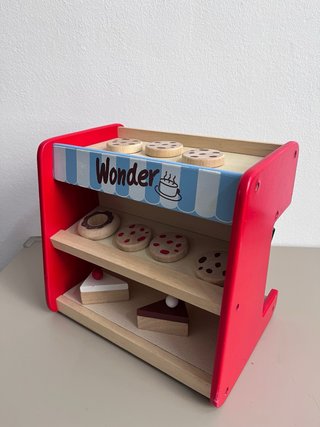 Cafetera de madera para niños