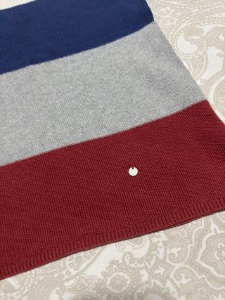Jersey mujer rayas azul, gris, rojo, blanco