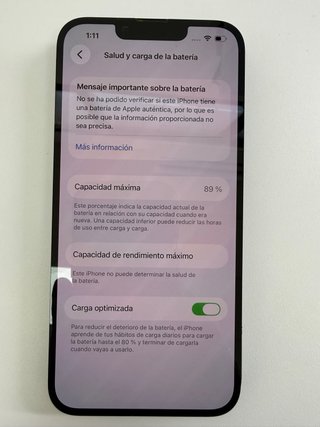 Batería Original iPhone 13 - Salud 89%