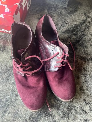 Botines Xti tacón mujer burdeos