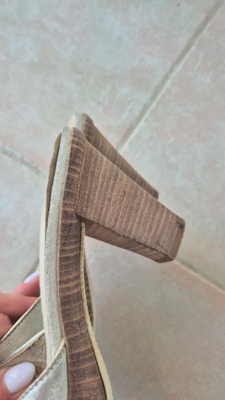 Nando Muzi Sandali Oro Tacco Legno