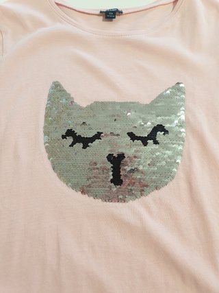CHOLLO!!! 2 Camisetas Niña T-12 Kiabi Lentejuelas