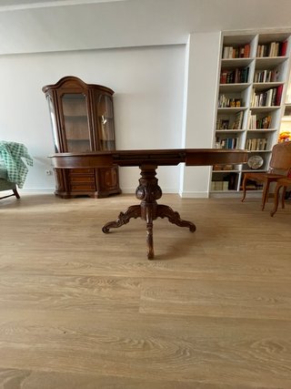 Mesa comedor extensible madera noble