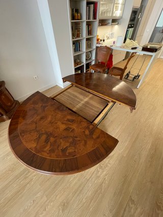 Mesa comedor extensible madera noble