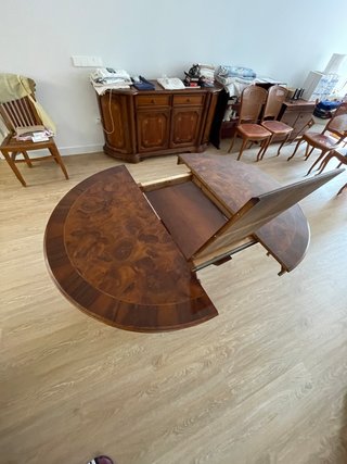 Mesa comedor extensible madera noble