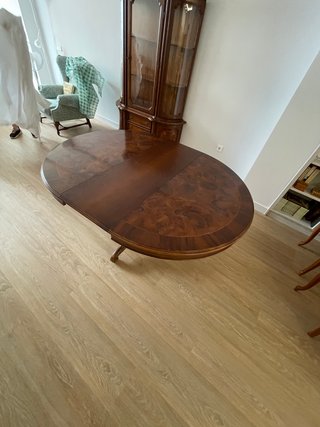 Mesa comedor extensible madera noble