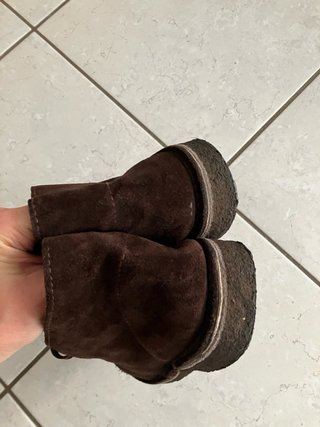 Scarpe donna scamosciate marroni