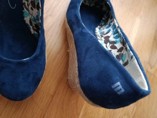 Zapatos de cuña Mustang azul talla 39