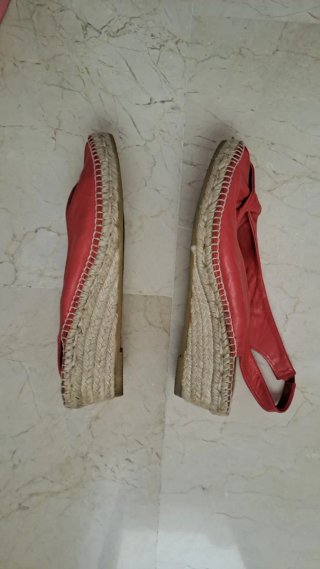 Sandalias Verel Piel Rojas Talla 38