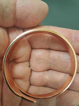 Pulsera Cobre Diseño Pluma Ave Nueva