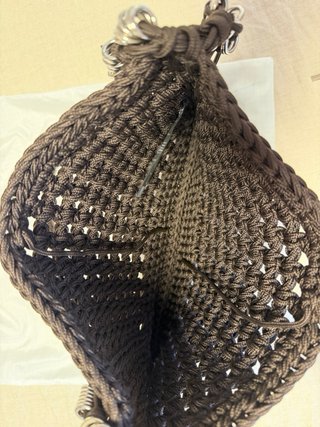 Bolso Bimba y Lola marrón crochet