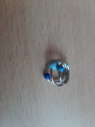 Conjunto de bisutería azul y turquesa