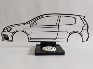 Maqueta Volkswagen Golf MK6 impreso en 3D