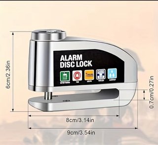 Candado Disco Alarma Moto 7mm