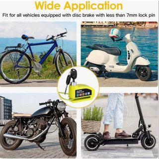 Candado Disco Alarma Moto 7mm
