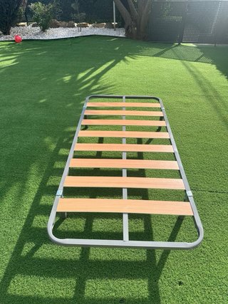 Somier metálico con lamas de madera