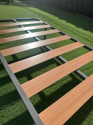 Somier metálico con lamas de madera