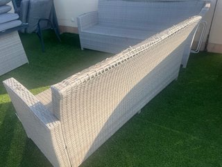 Conjunto Muebles Jardín Ratán Sintético y Cristal