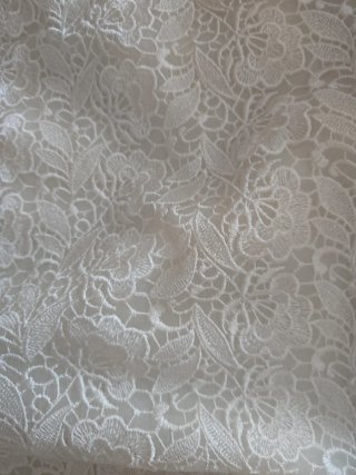 Colcha de cama 135 encaje color crema