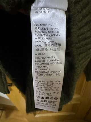 Jersey Levi's trenzado verde talla S
