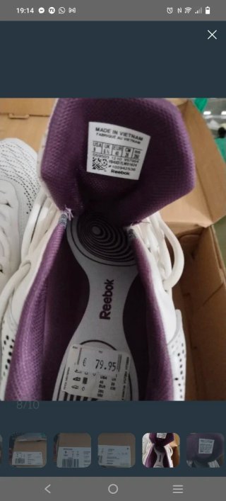 Zapatillas Reebok Blancas y Moradas