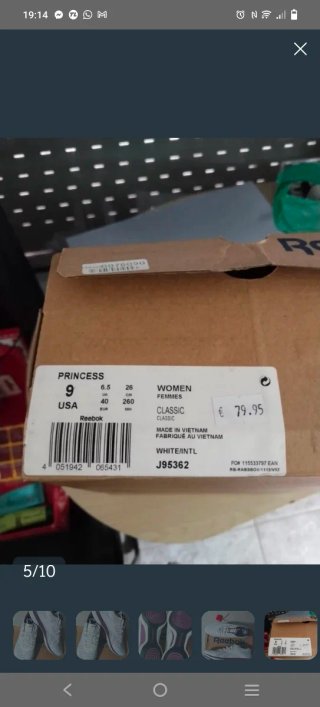Zapatillas Reebok Blancas y Moradas