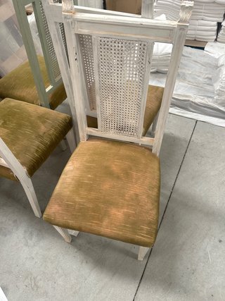 Sedie vintage imbottite con griglia
