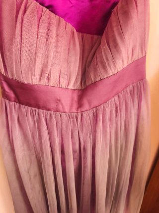 Vestido de ceremonia degradado rosa y morado