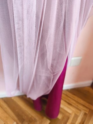 Vestido de ceremonia degradado rosa y morado