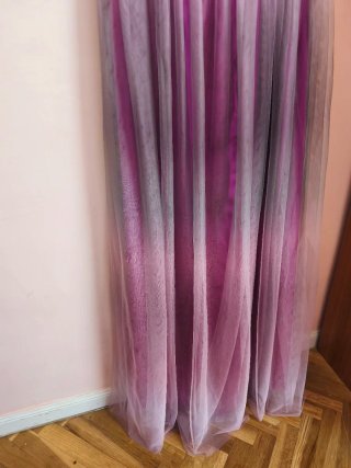Vestido de ceremonia degradado rosa y morado