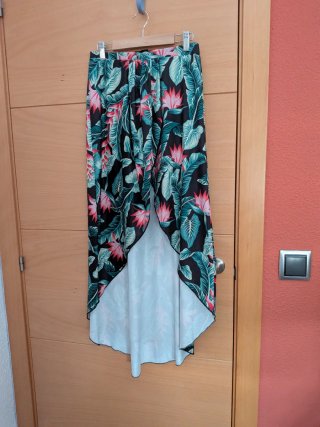 Falda larga estampada floral